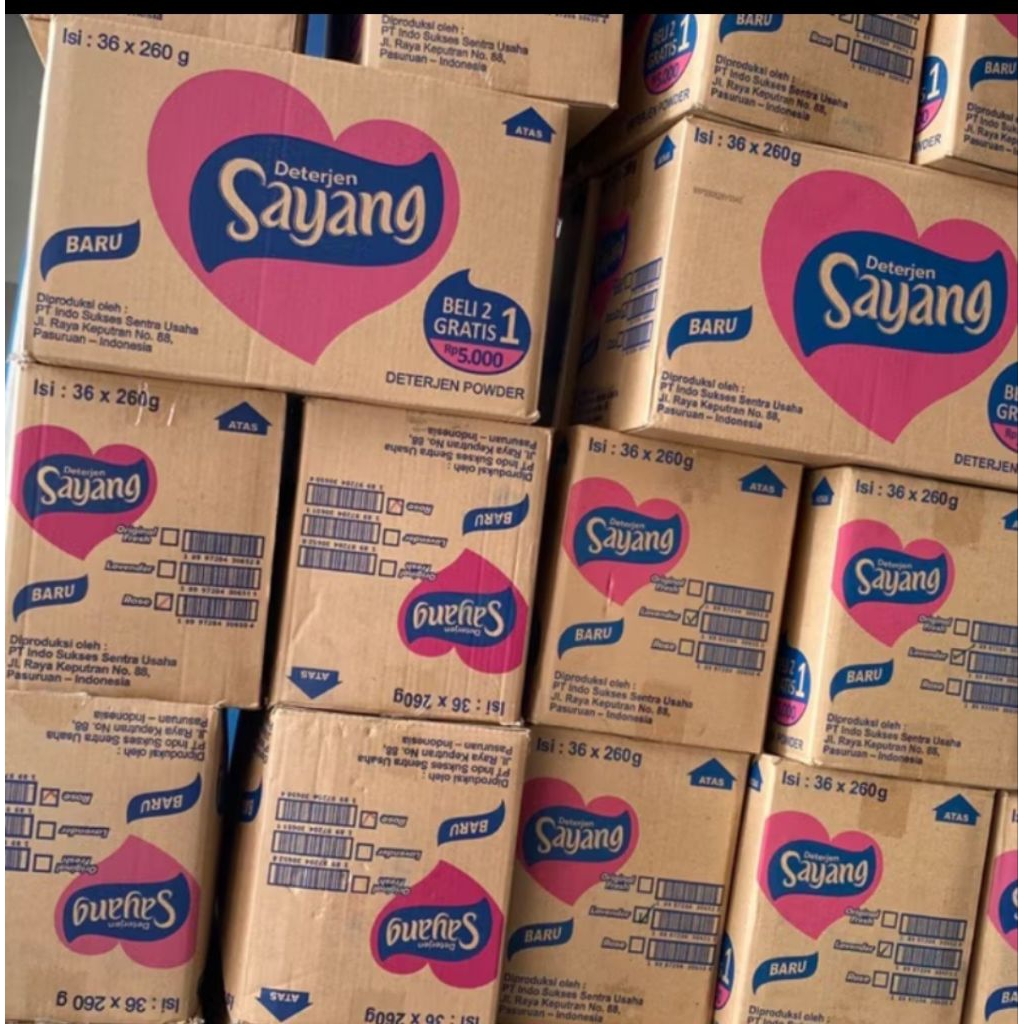 Detergen sayang 1 karton isi 36pcs