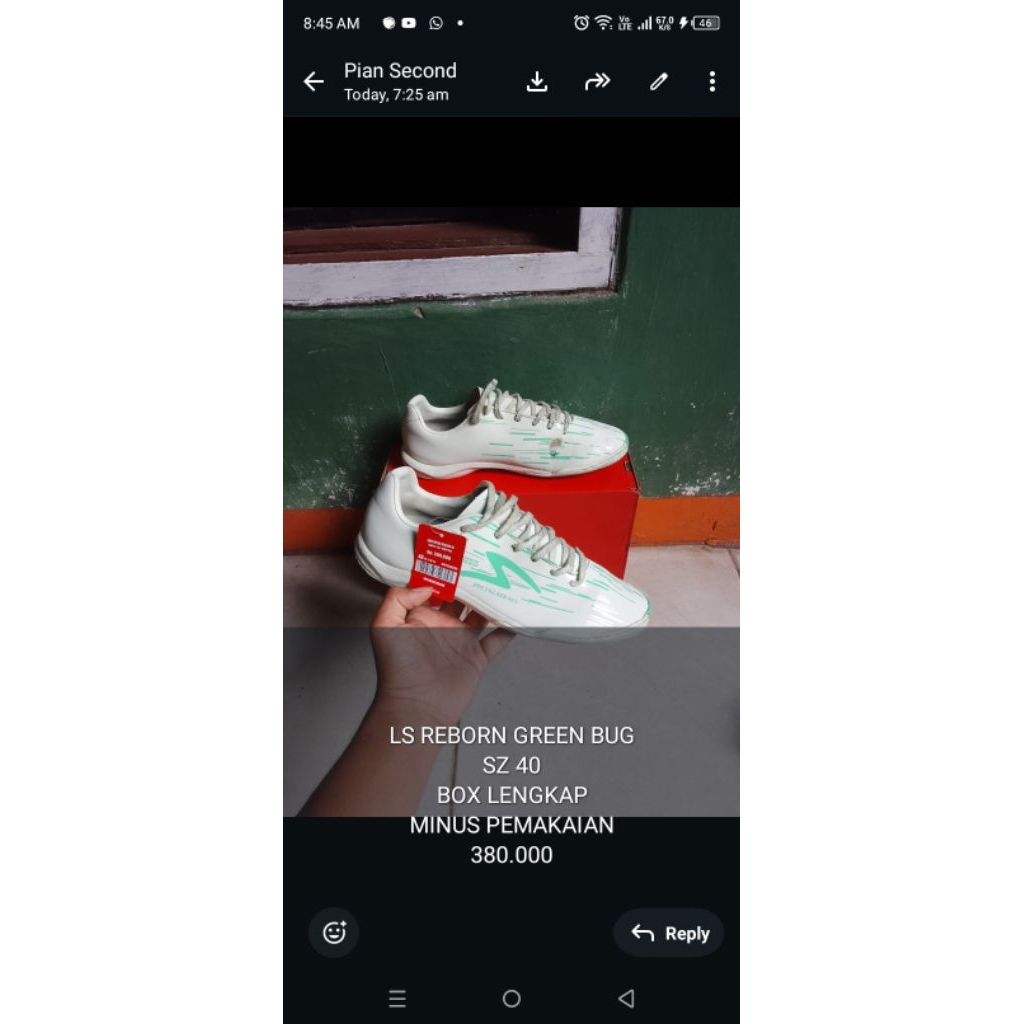 Sepatu futsal second