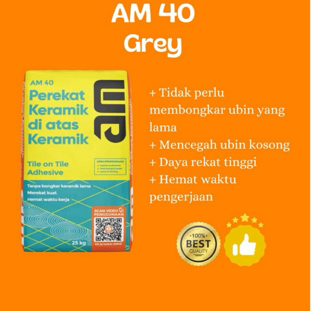 AM 40 GREY PEREKAT KERAMIK DIATAS KERAMIK 25kg
