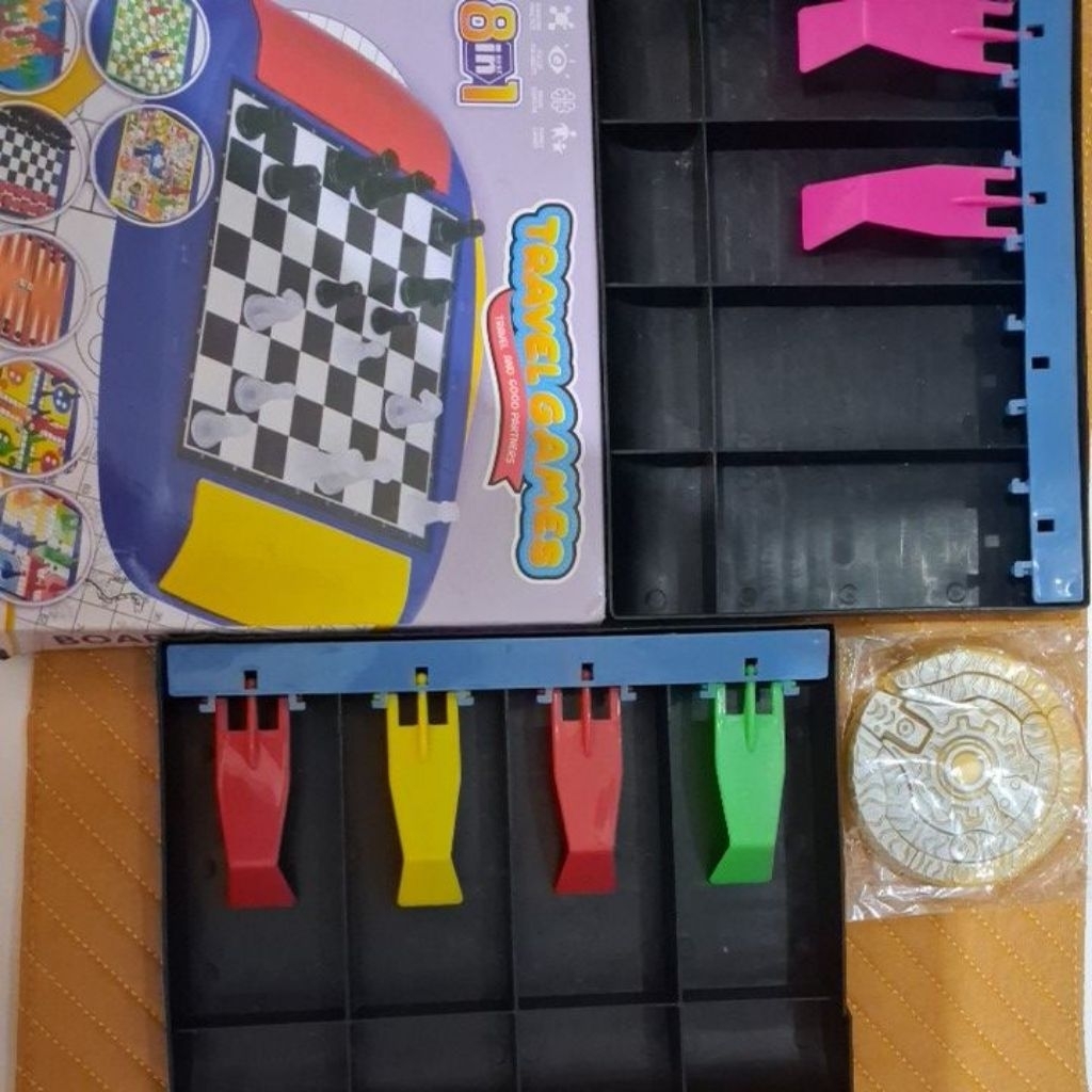 mainan board game dan cahier (preloved)
