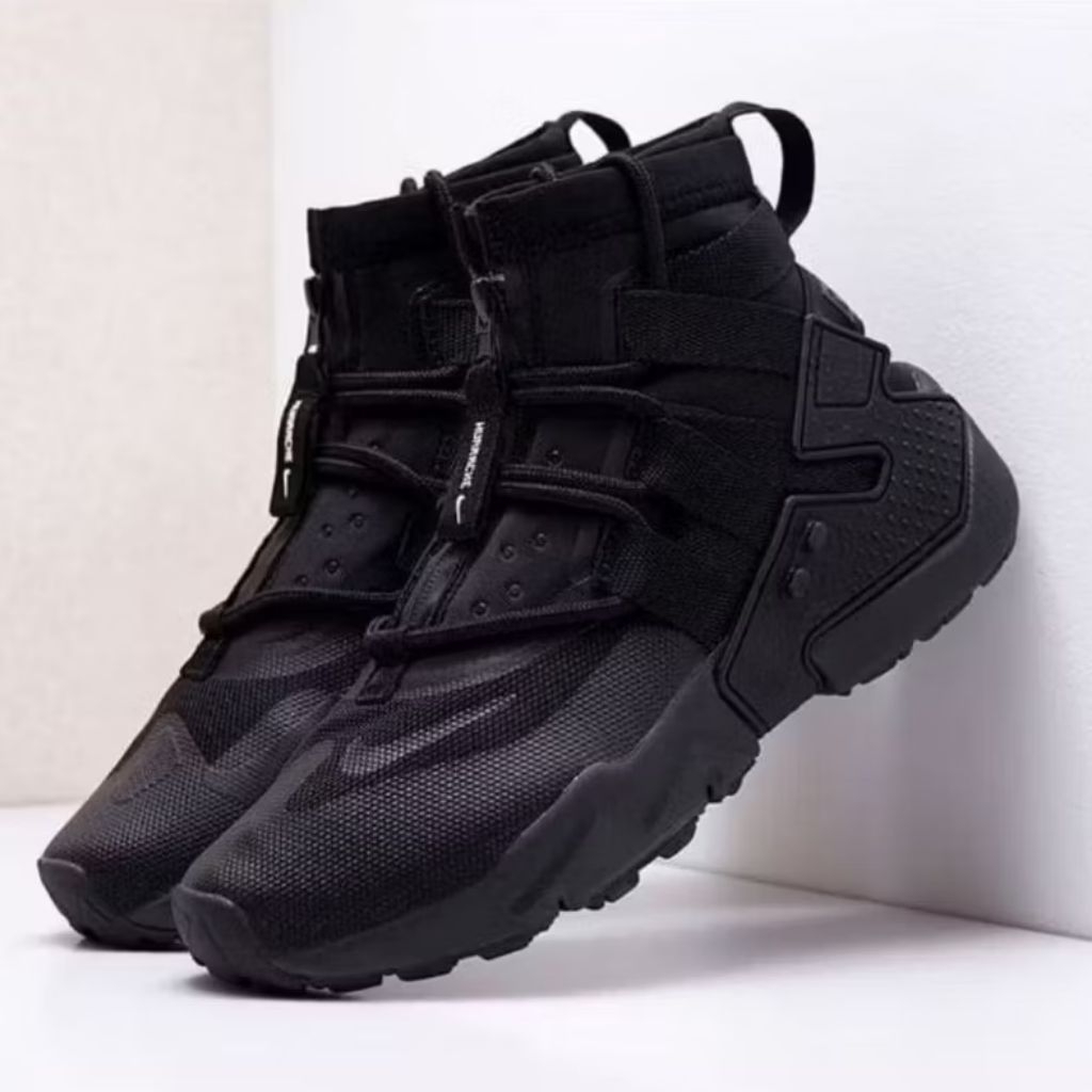 Sepatu hiking pria terbaru huarache grip full black outdoor