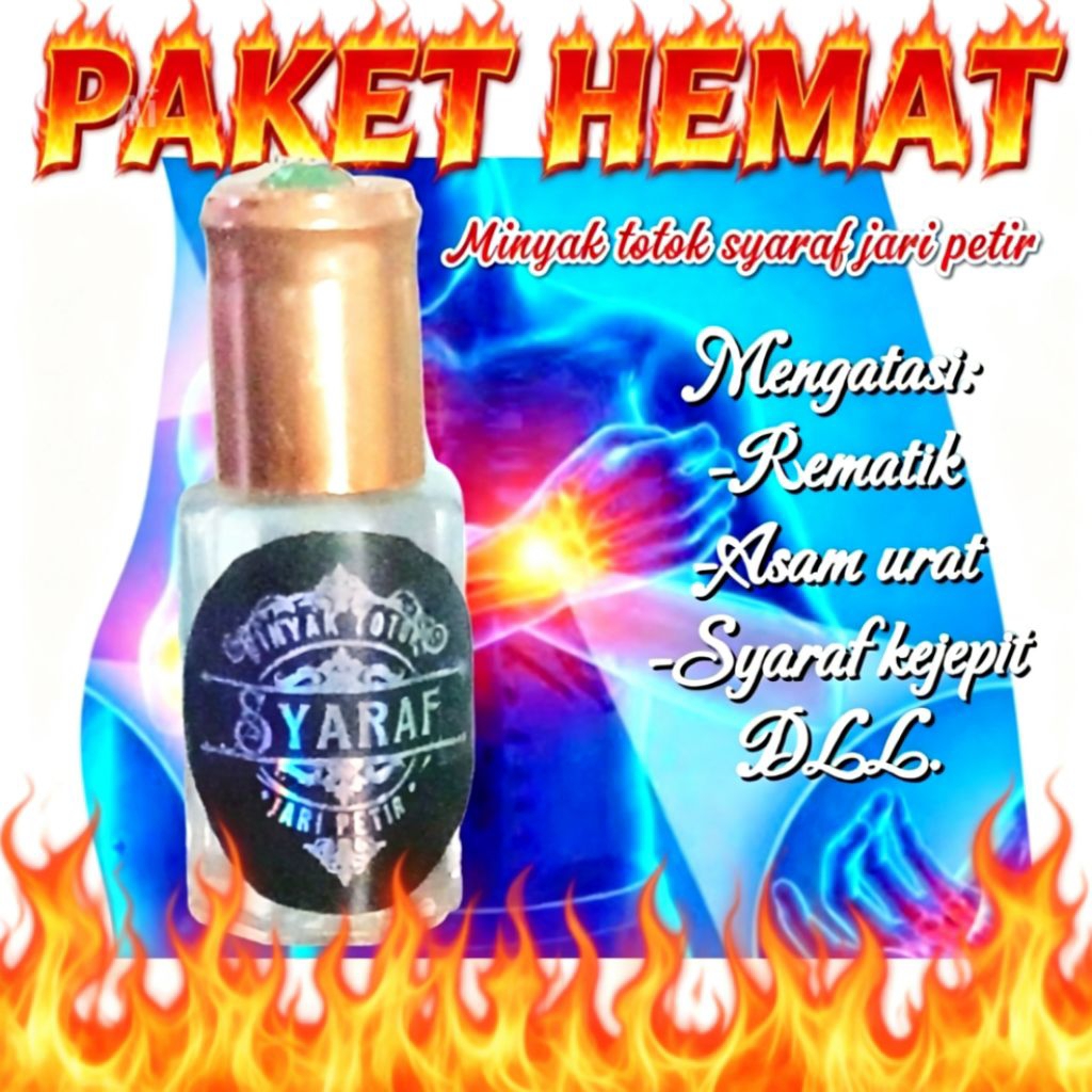 PAKET HEMAT 25rb dpt 5pcs  MINYAK TOTOK SYARAF JARI PETIR 6ml