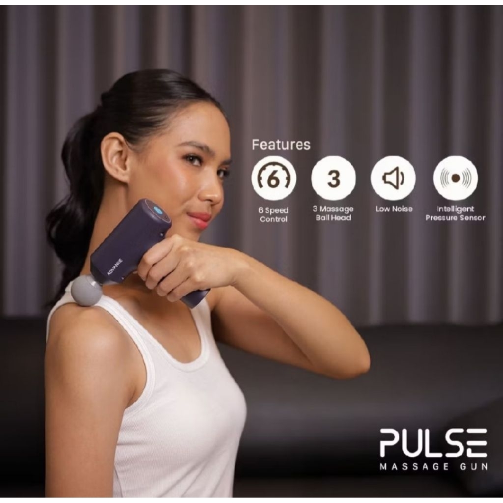 ADVANCE - PULSE Massage Gun - alat pijat getar elektrik mini/pijit leher punggung pinggang