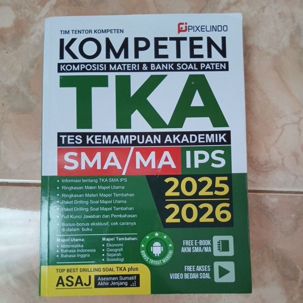 PRELOVED BUKU KOMPETEN TKA SMA/MA IPS