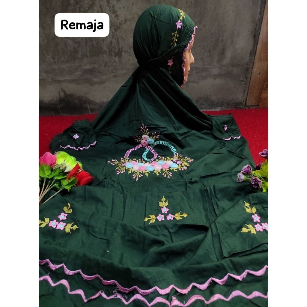 MUKENA TERUSAN  RAYON REMAJA BORDIR CANTIK
