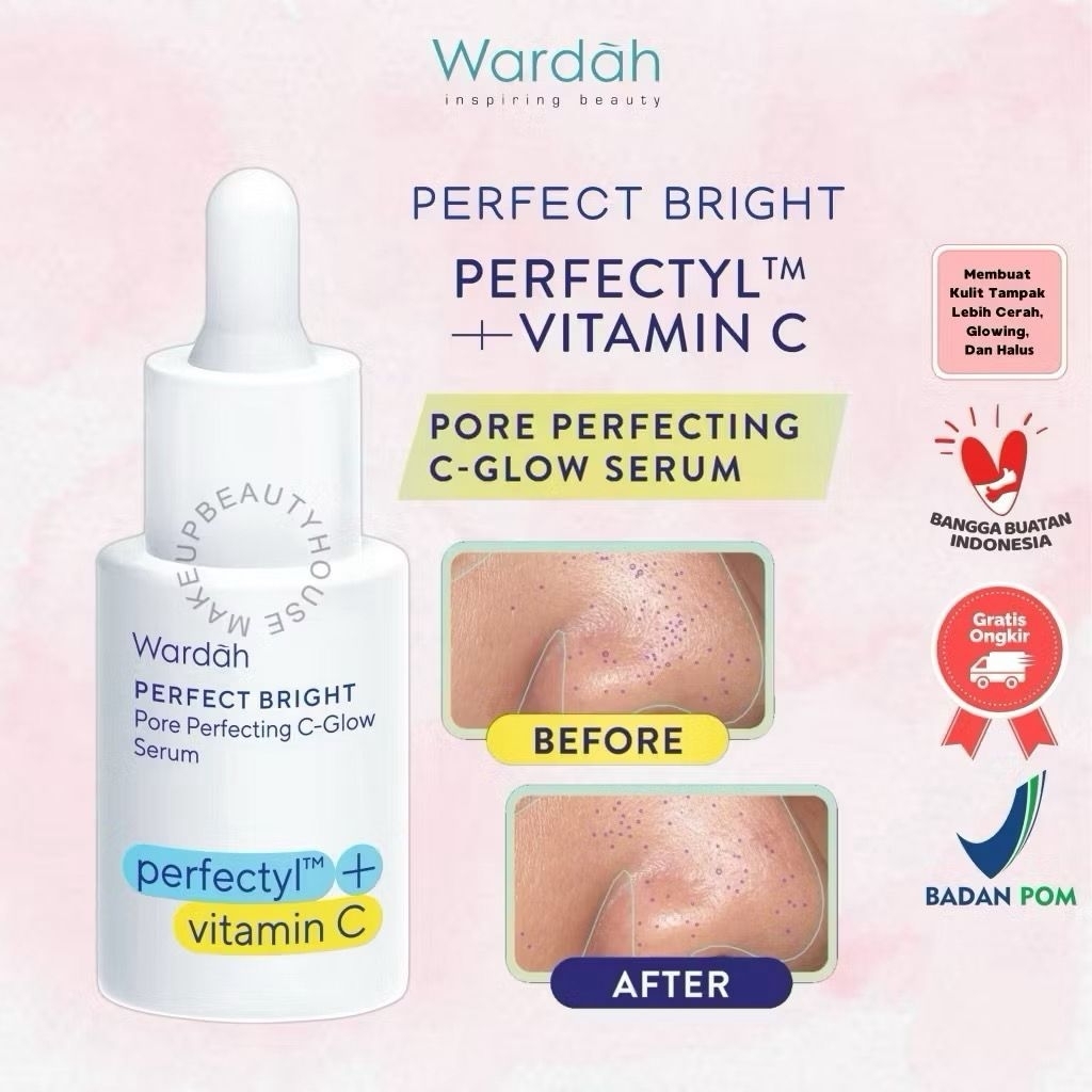 Serum Wajah Wardah 15ml - Mengecilkan Pori, Mencerahkan, Antioksidan, Mengurangi minyak berlebih