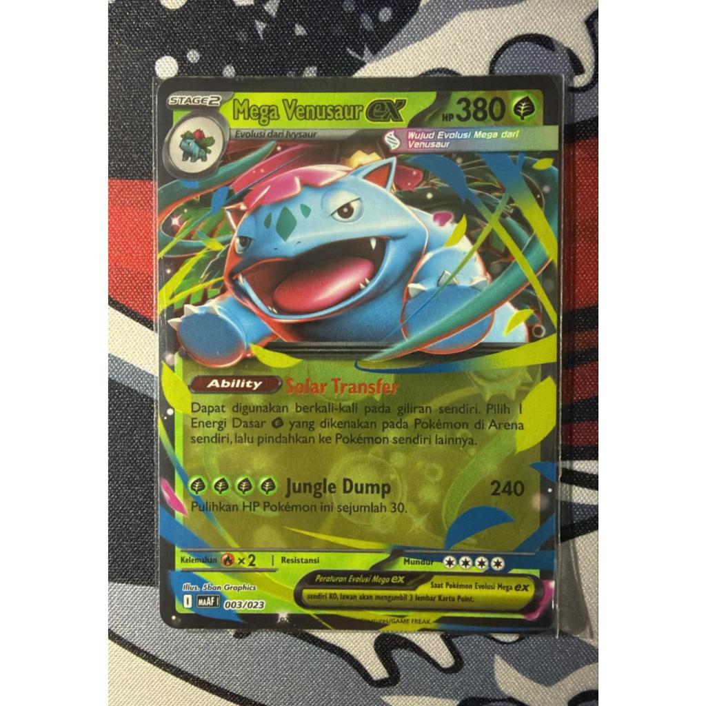 Kartu Pokemon Indonesia - Mega Venusaur ex 003/023 RR - Dek Starter Kenalan (MA AF) - Original TCG