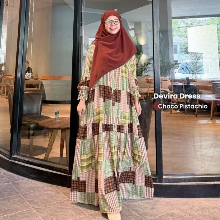 GAMIS DEVIRA BY AURORA HIJAB (GAMIS SAJA) // GAMIS SYARI RAYON MOTIF
