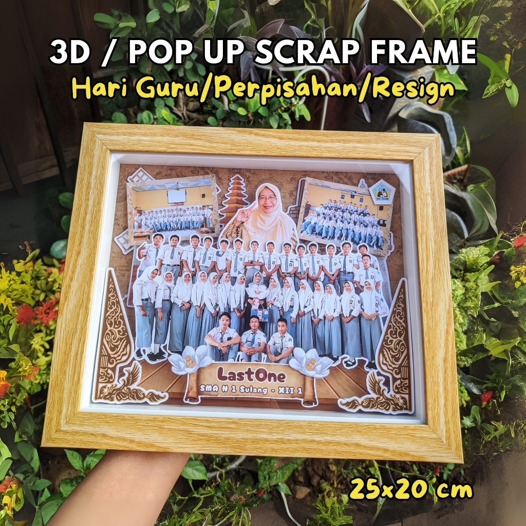 Custom Gift Hari Guru Resign Teman Kerja Perpisahan Sekolah Kenang Kenangan | Bisa Request Tema Desa