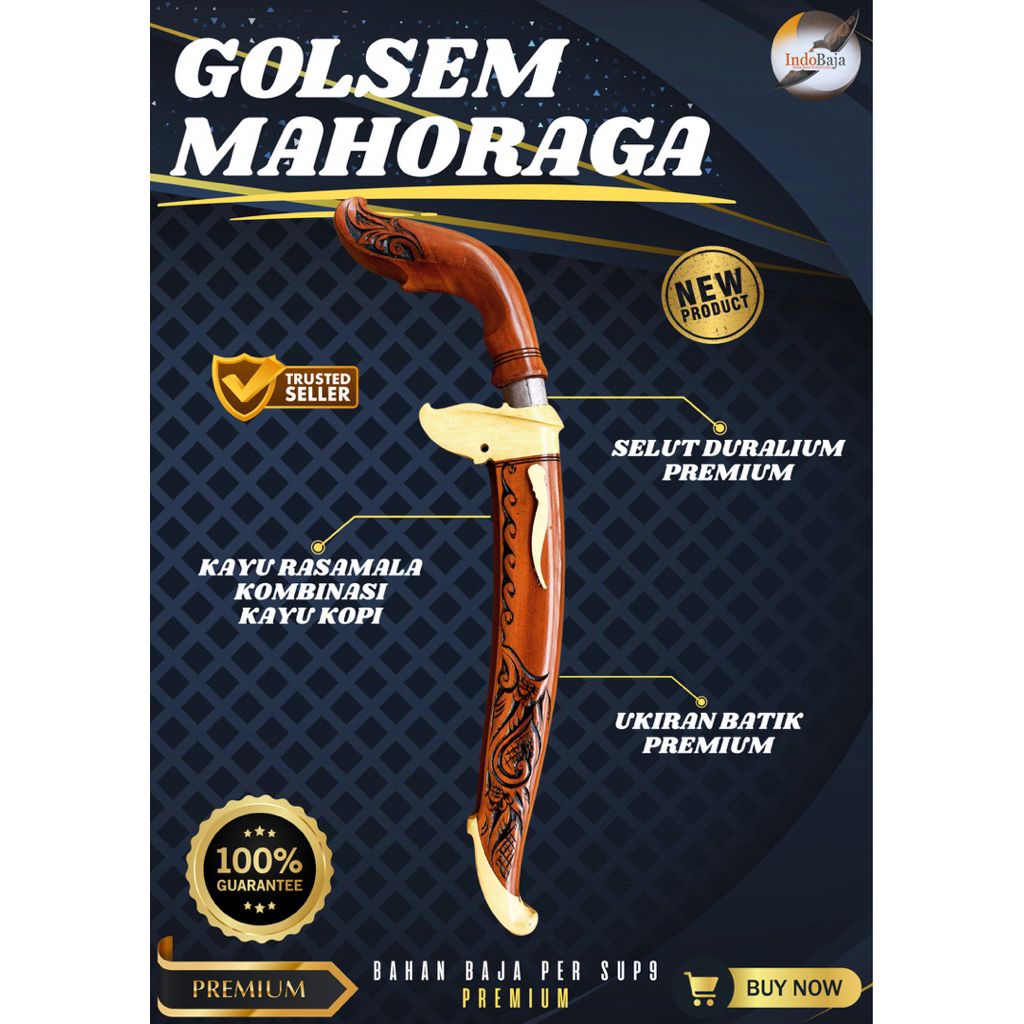 [INDOBAJA] GOLOK SEMBELIH MAHORAGA GOLOK BAJA PER SUP9 PREMIUM ASLI ORIGINAL SUPER TAJAM