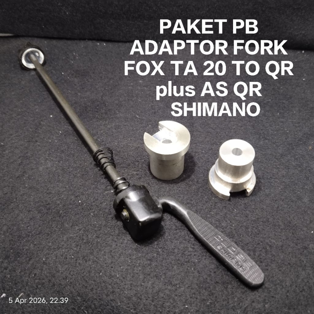 PB ADAPTOR TA 20 TO QR STANDAR FORK FOX PLUS AS QR QUICK RELEASE shimano