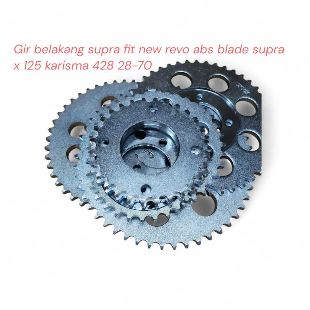 GIR BELAKANG 428 SUPRA FIT NEW GEAR BLK 428 MOTOR SUPRA FIT NEW/KARISMA/REVO ABSOLUTE TEBAL 428