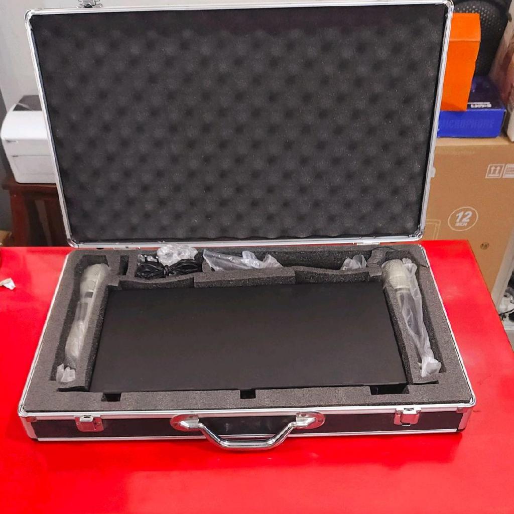 MIC WIRELESS 2 CHANNEL + HARDCASE LUXURY KOMPLIT ORIGINAL MIKROFON MIK