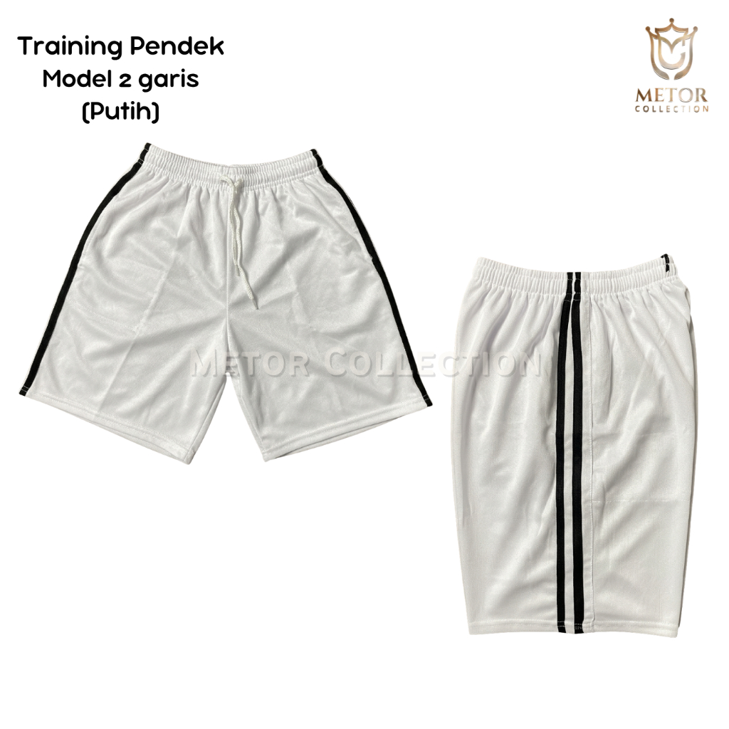 Celana Pendek Warna Putih Training Pendek Putih Polos Training Pendek Putih Model 2 Garis Celana Pen