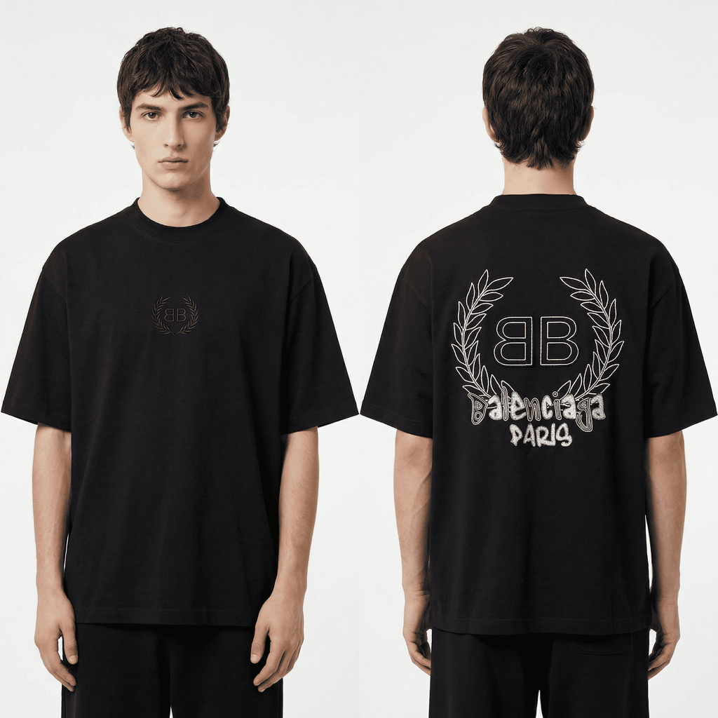 Kaos T-Shirt Balenciaga BB Paris Unisex Premium Cotton