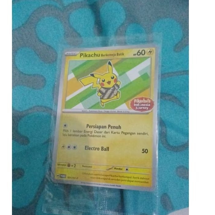 Kartu Pokemon TCG Pikachu Batik Basic / Standar Non Holo Tidak Holo