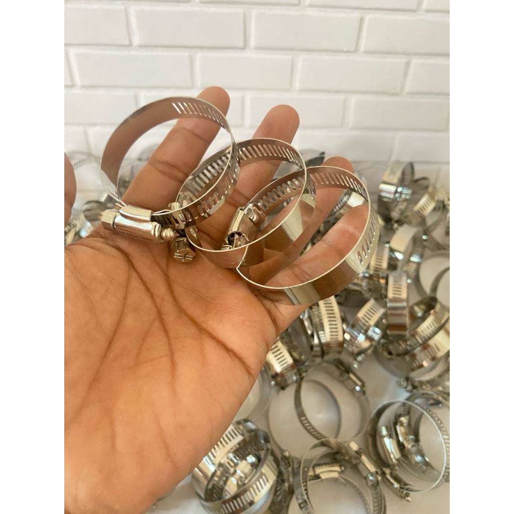 klem stainless kawel manipol karburator PE ukuran 2inchii