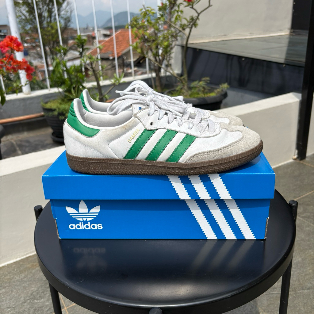 Adidas Samba OG White Green Original