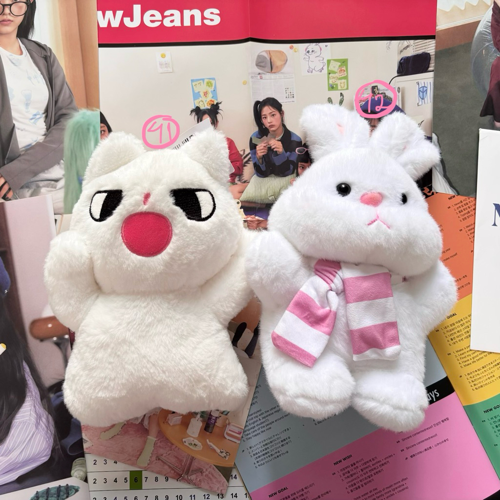 cat grumpy bunny pink boneka doll oh some funifun clawmachine seal lucu kado imut kelinci kucing