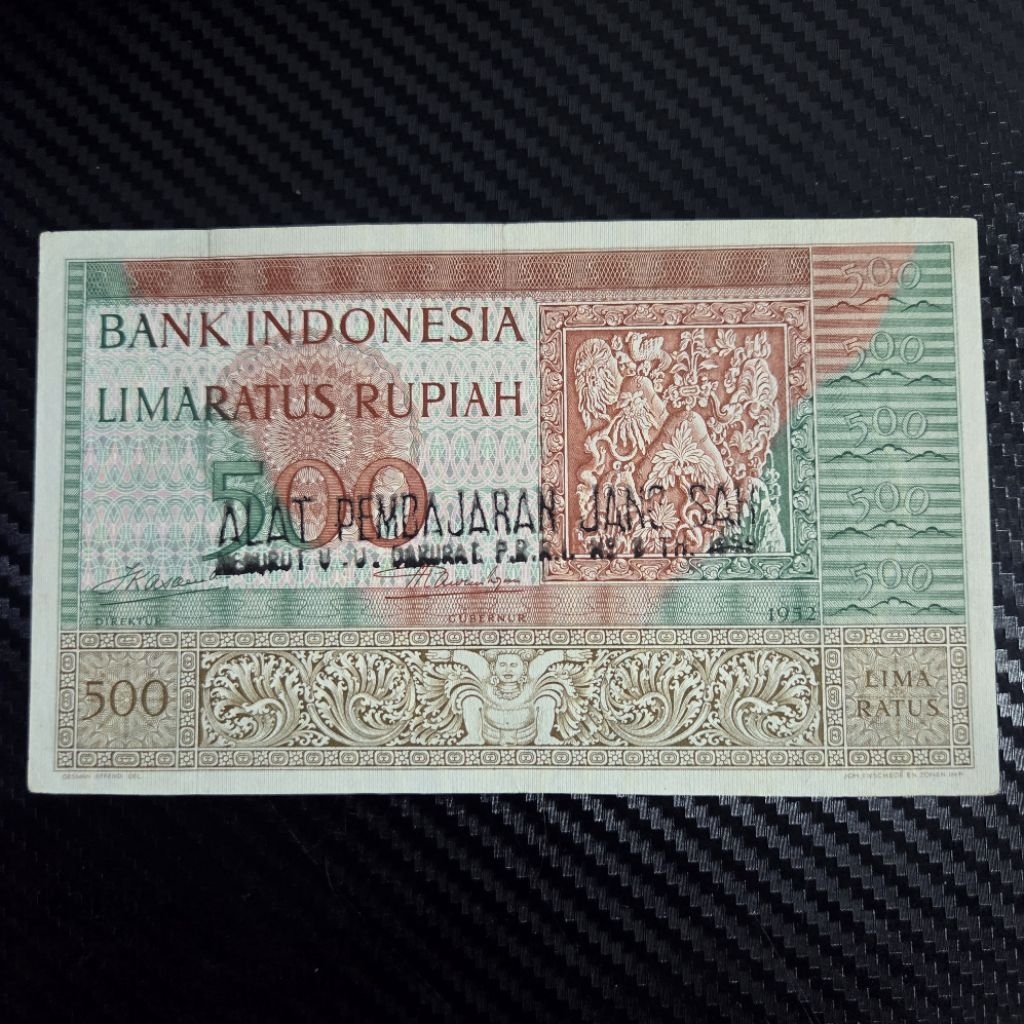 Uang Kuno 500 Rupiah Budaya 1952 Asli Indonesia – Uang Lama Koleksi Indonesia Check Detail Foto