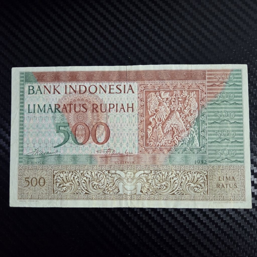 Uang Kuno 500 Rupiah Budaya 1952 Asli Indonesia – Uang Lama Koleksi Indonesia Check Detail Foto