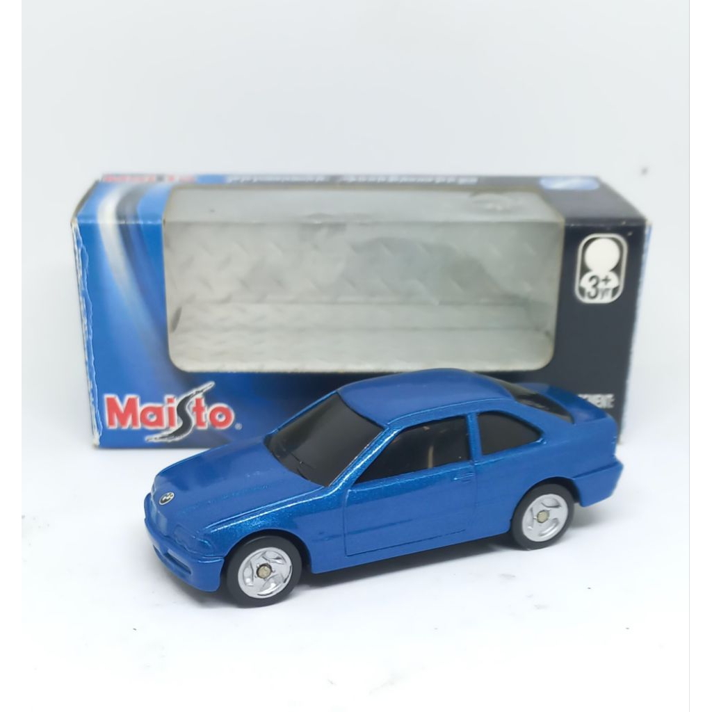 maisto bmw 328i blue diecast 1/64 (t)