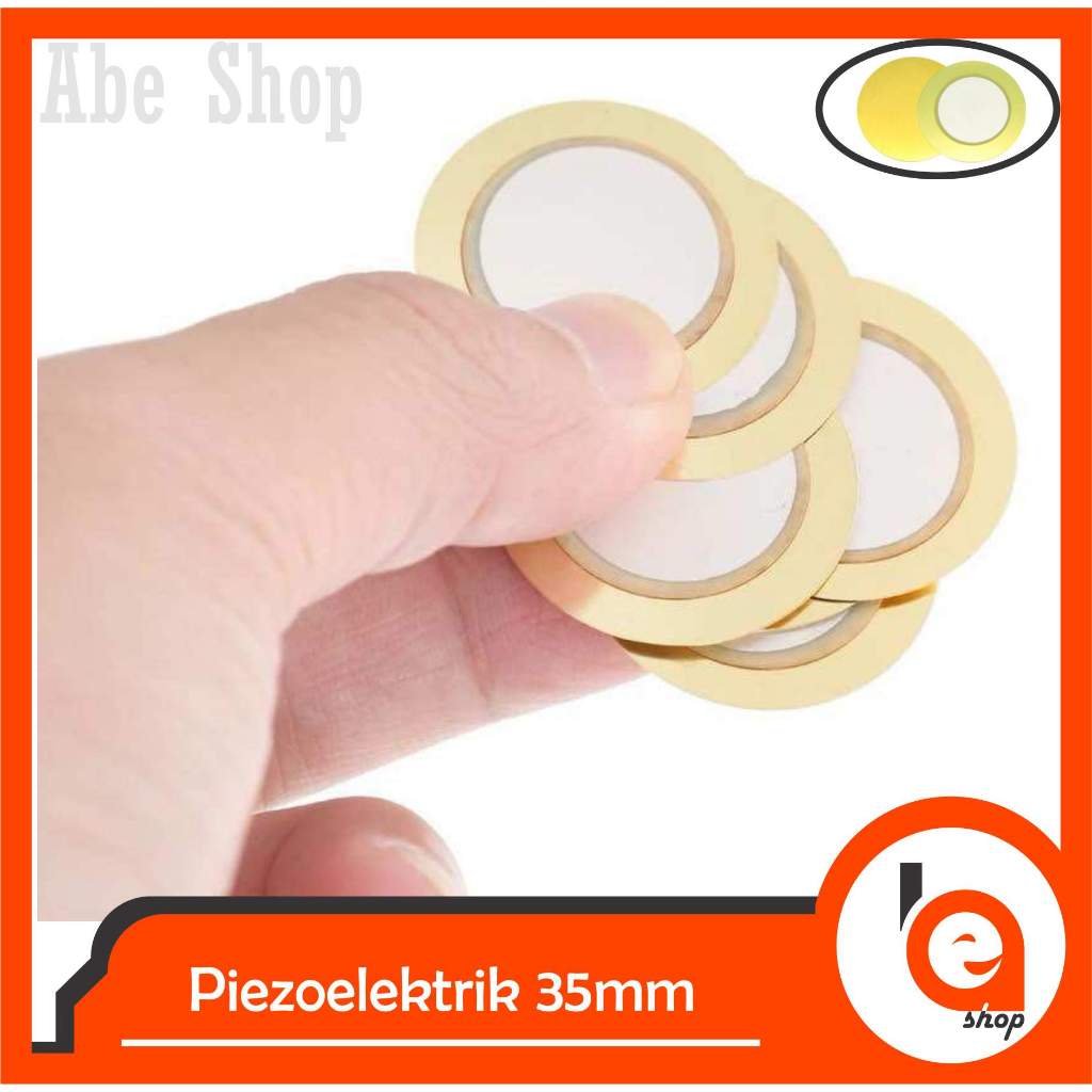 Piezoelektrik 35mm Buzzer Speaker Piezo Disc Besar Arduino ESP32 Alarm Sensor Getaran DIY Elektronik