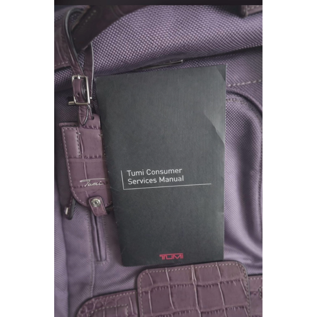 PRELOVED TUMI BAG PURPLE KONDISI 95% MULUS