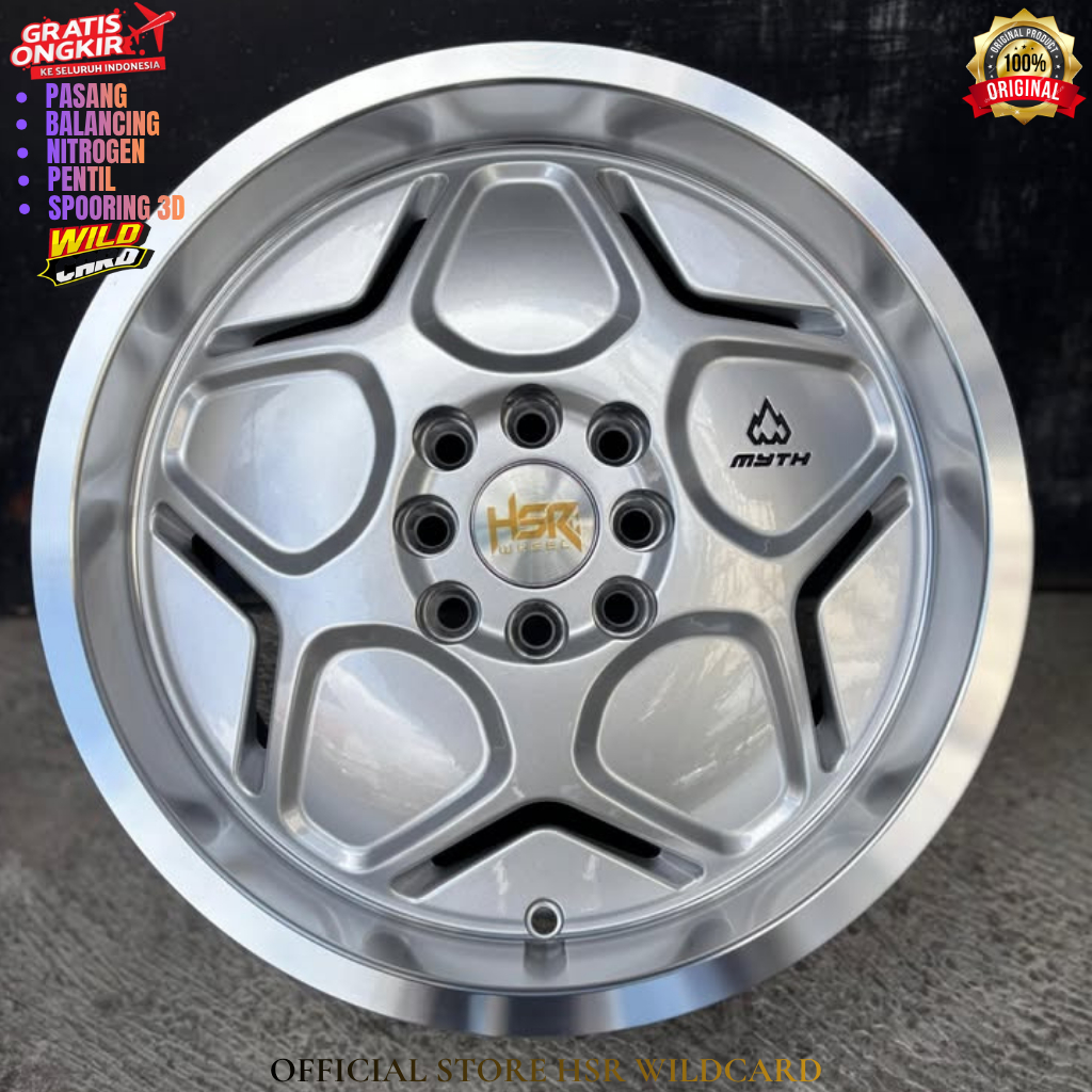 Velg Mobil Model Celong Ring 16 HSR MYTH04 Lebar 7/8 ET40/35 Untuk Mobil Jazz,Yaris,Avanza DLL