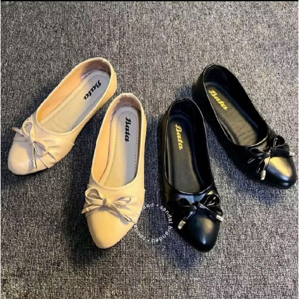 sepatu flat shoes wanita sepatu kerja anti slip empuk & nyaman