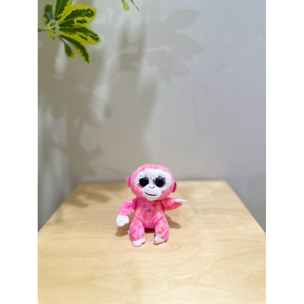 Boneka TY gantungan kunci monyet & husky