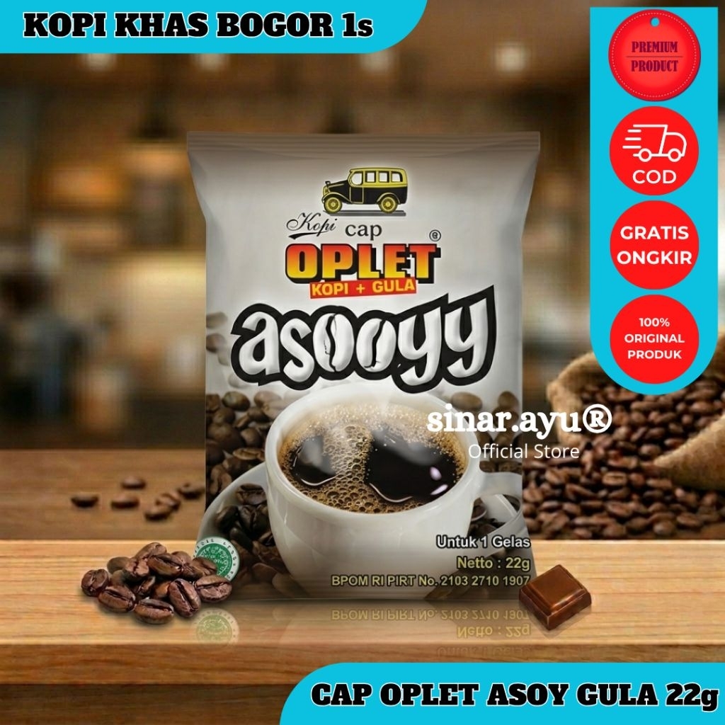 KOPI OPLET 22G KOPI HITAM CAP OPLET ASSOOY 1 PCS (KHAS BOGOR)
