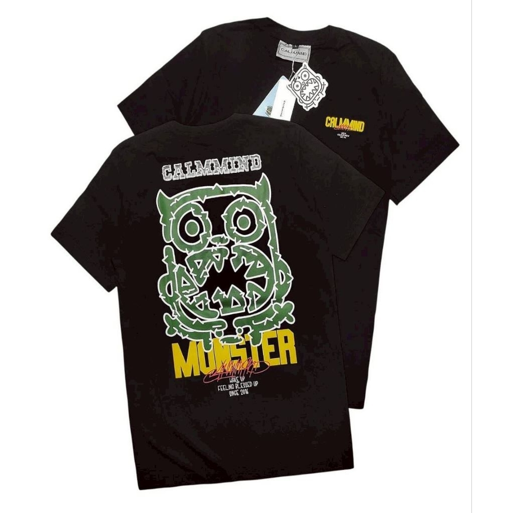 Baju Kaos Calmind Monster Permium Katun Tebal Lembut Full Tag