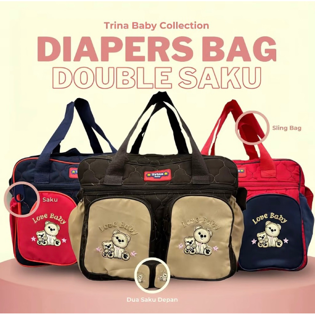 Tas Bayi Diapers Bag Trina Baby BARU