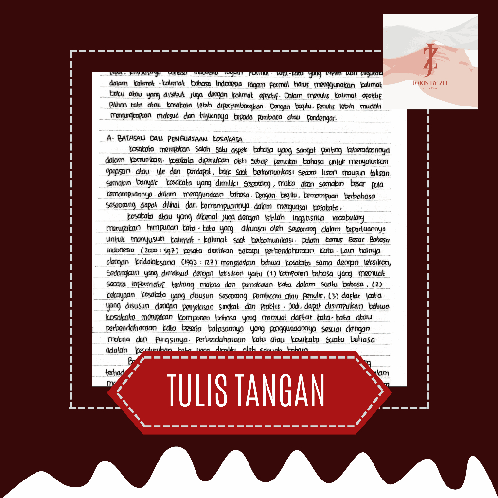 [PROMO] JASA TULIS TANGAN KILAT (TANPA DIKIRIM) PROSES CEPAT