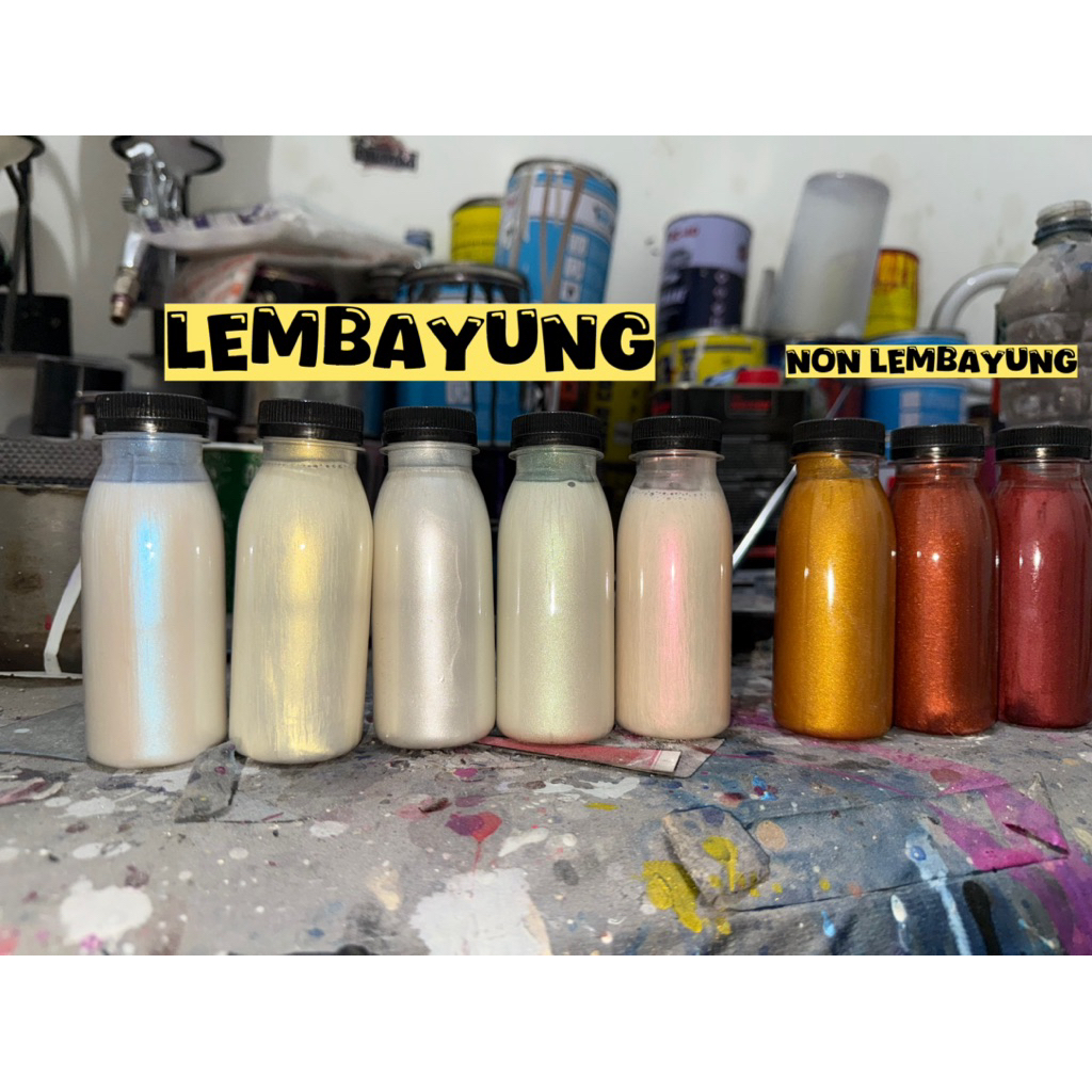 Cat PU Mutiara Lembayung/Pearl Lembayung Biru/Hijau/Kuning/Putih/Pink/Merah/Gold/Copper