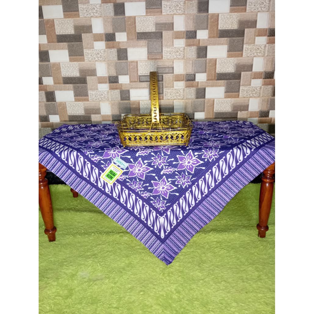 TAPLAK MEJA BATIK BUNGA SAKURA TAPLAK MEJA GURU TAPLAK MEJA KANTOR KAIN KATUN HALUS