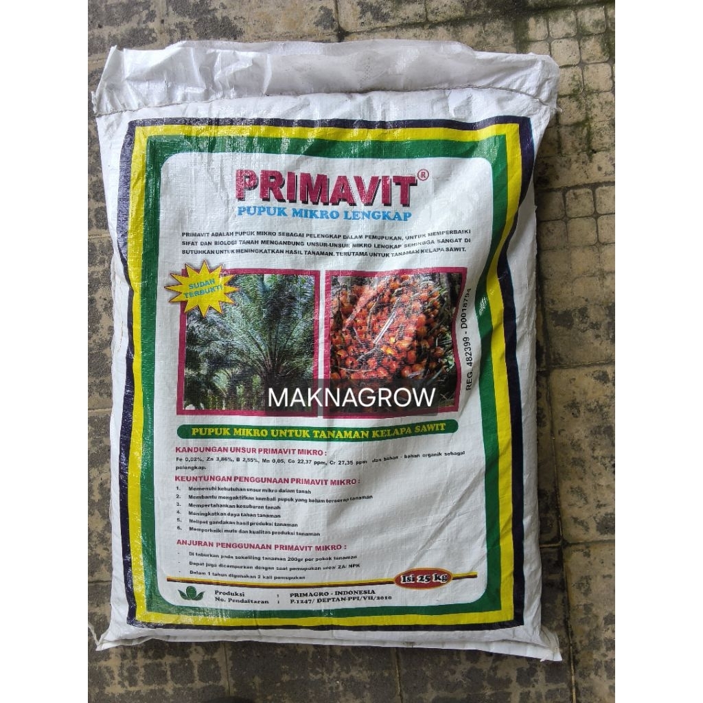 Pupuk PRIMAVIT borate + vitamin 25 KG kemasan pabrik