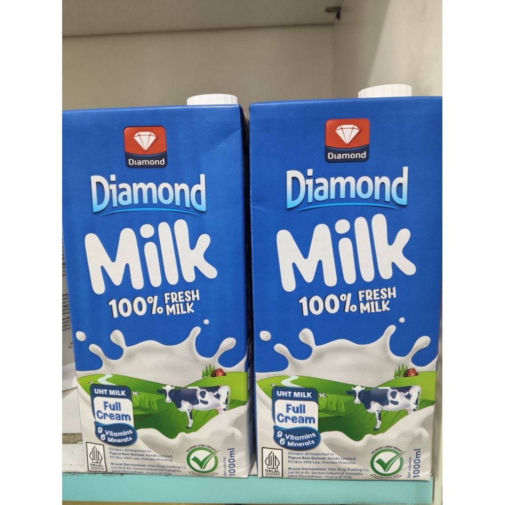 SUSU CAIR DIAMOND 1LITER / SUSU FULL CREAM DIAMOND 1LITER /SUSU UHT DIAMOND