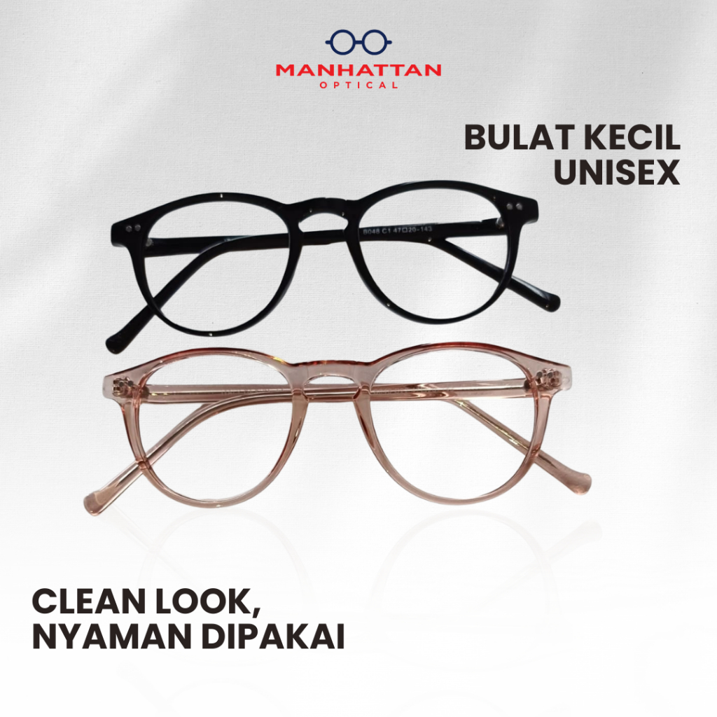 Manhattan Optical - Riyuki | Frame Kacamata Bulat Kecil Unisex Pria Wanita Gaya Korean Style