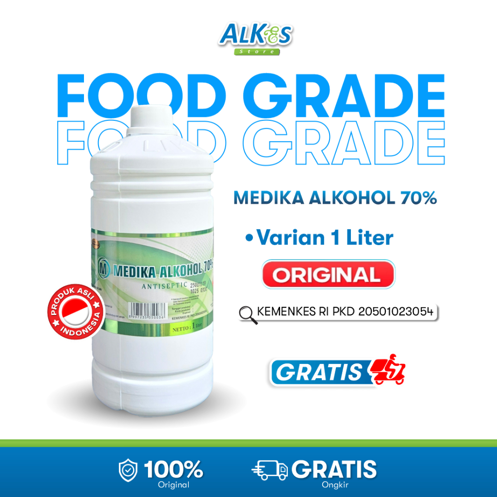 Medika - Alkohol 70% Original 1 Liter Alkohol Medis