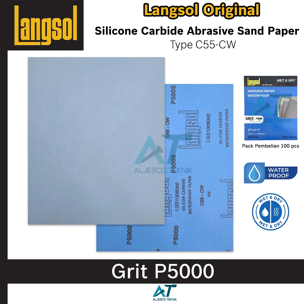 LANGSOL AMPLAS LEMBARAN GRIT 5000 P5000 – ABRASIVE SAND PAPER
