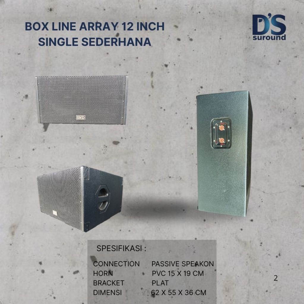 BOX LINE ARRAY 12 INCH SINGLE SEDERHANA