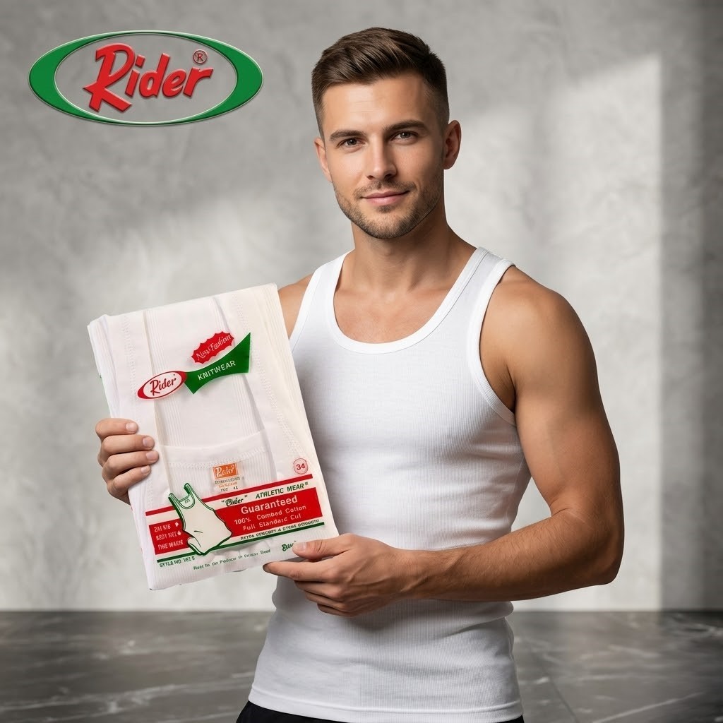 ( 1 Pcs ) Singlet Pria Rider R123B Size 32,34,36,38,40,42 | Singlet Kaos Dalam Pria Rider Clasic | K