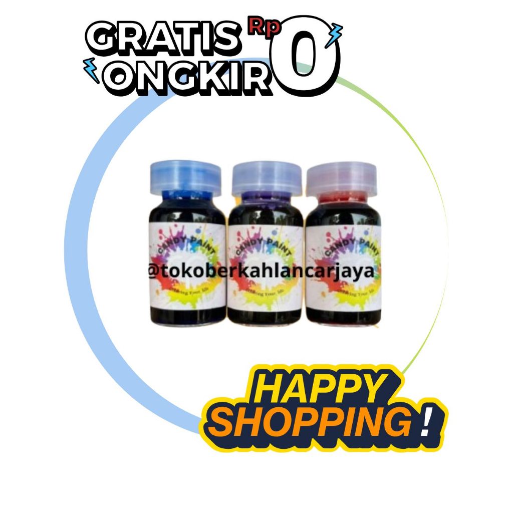 (OLES) 12,5 ML CANDY PAINT CAT OLES / CAT OLES VEG MOTOR / CAT LOGAM PERMANEN PEWARNA LOGAM CHROME C