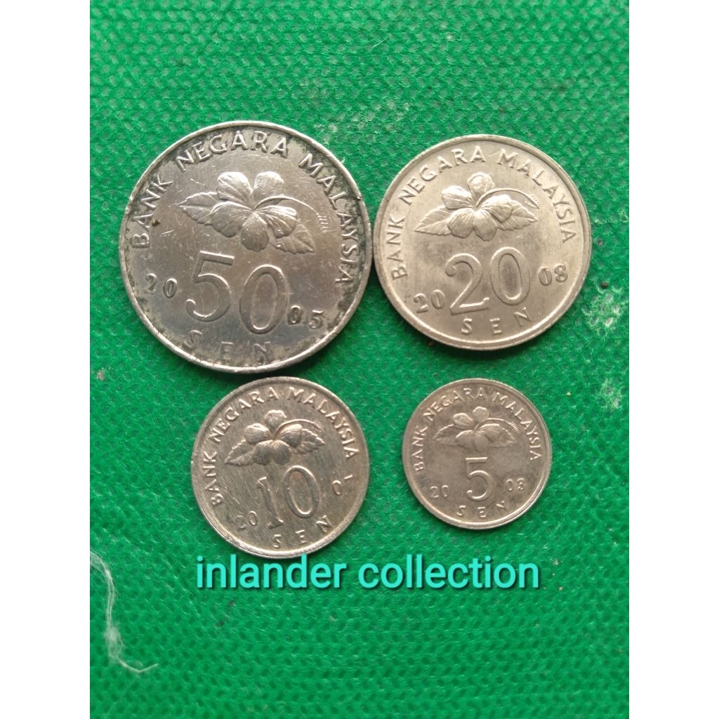 km koin malaysia 5 - 10 -20 -50 sen malaysia