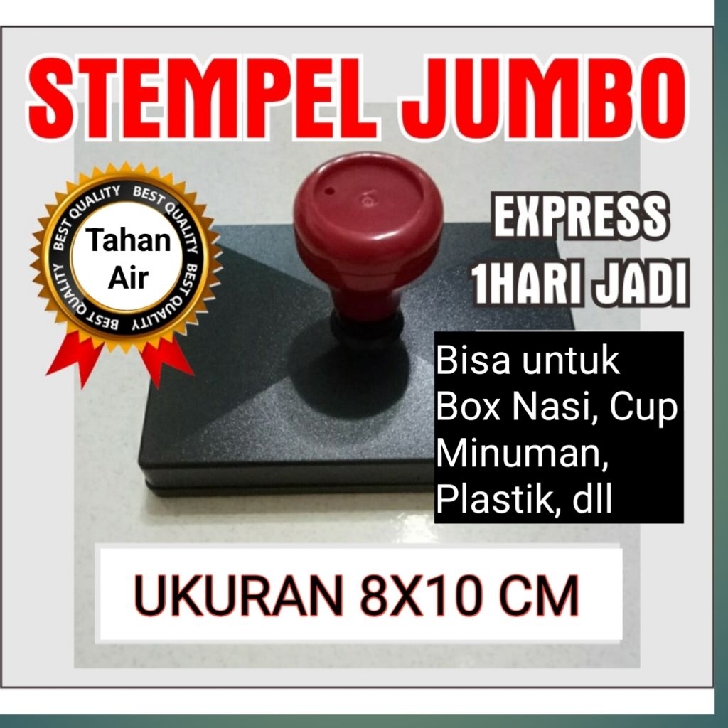 stempel jumbo bisa untuk box makanan, kotak nasi, Cup minuman tinta permanent