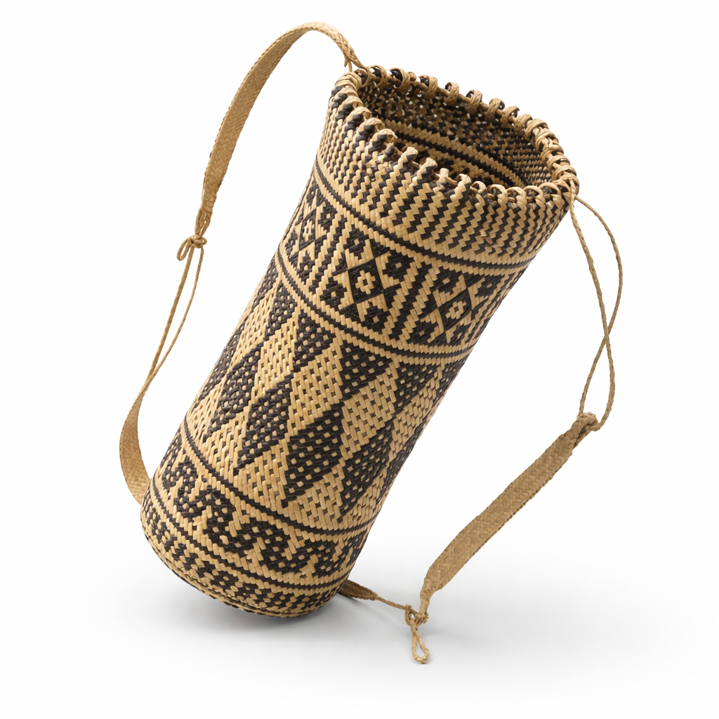 Tas Anyaman Rotan Etnik Dayak Kalimantan | Tas Anjat Rotan Ukuran Besar