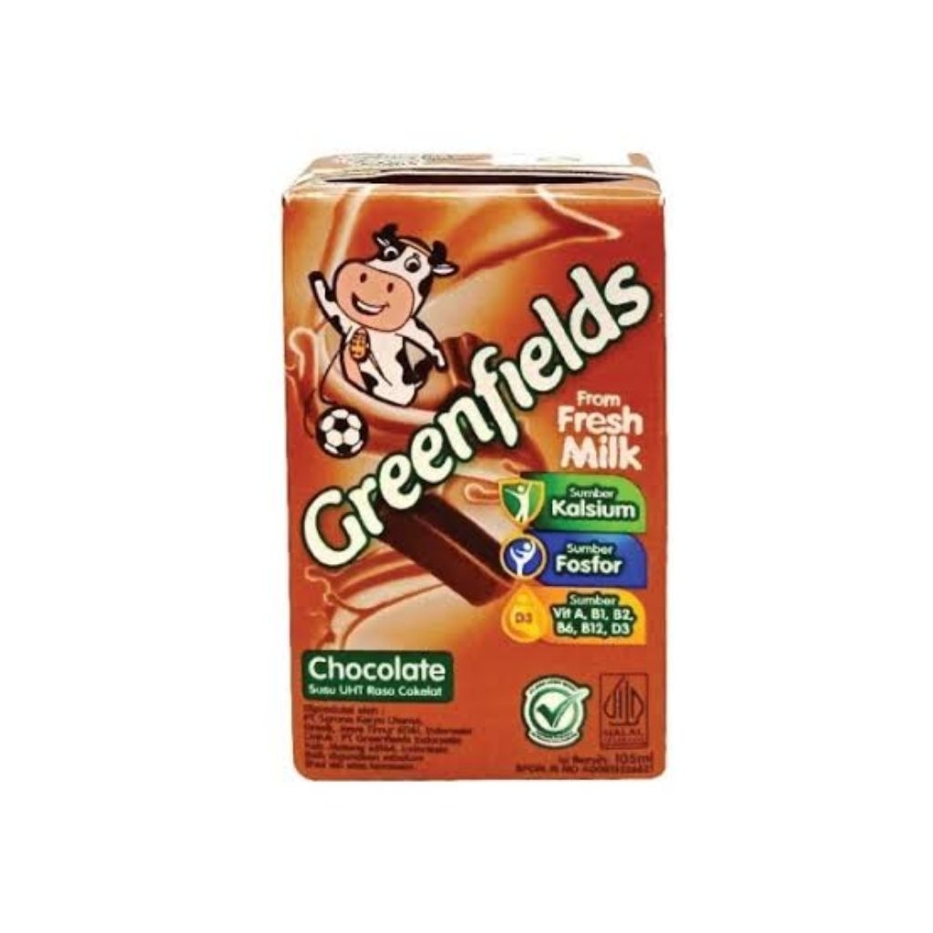 Susu uht greenfields coklat 200 mil perkarton