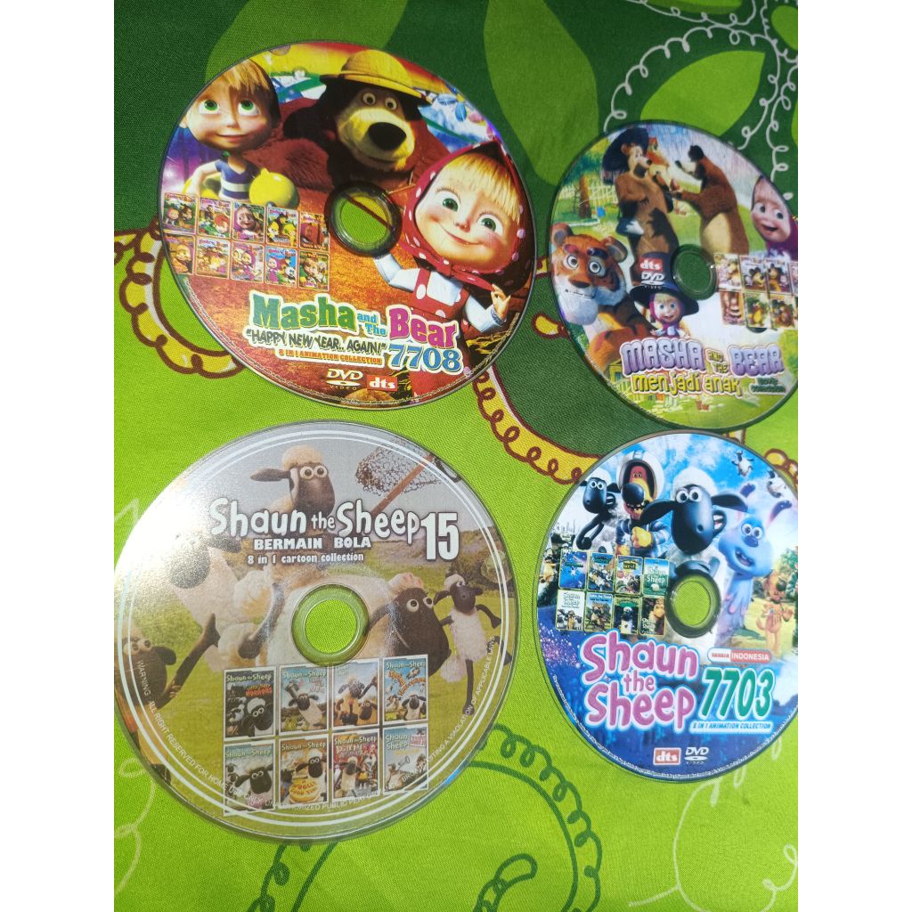 kaset DVD Masha and the bear saun the sheep isi 4pcs preloved